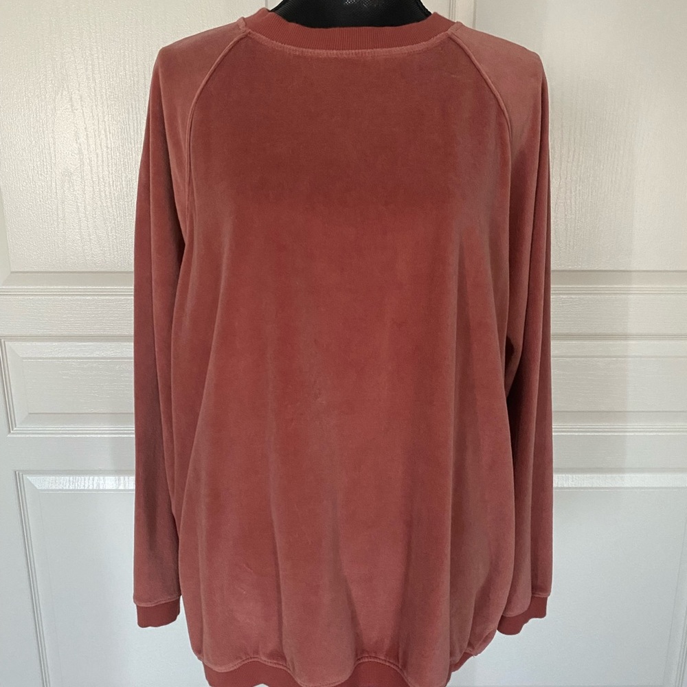 Aerie baggy velvet orange top